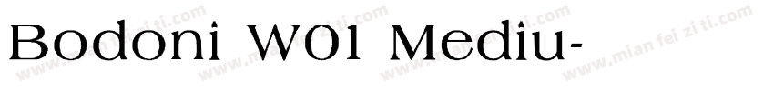 Bodoni W01 Mediu字体转换